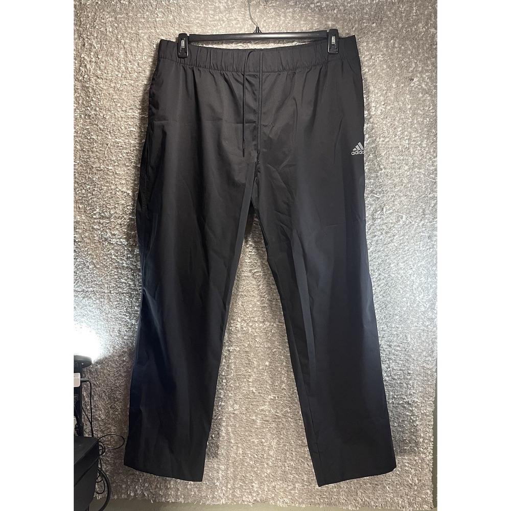 Adidas Track Pants Men XL Black Windbreaker Wind RDY Climaproof Rain Water Proof